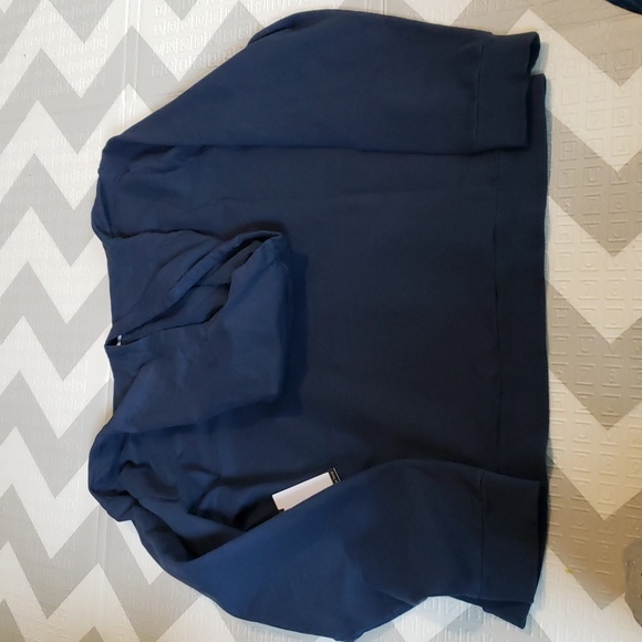 onia Garment dye navy terry pullover cotton hoodie. NWT Size Medium - Picture 3 of 6